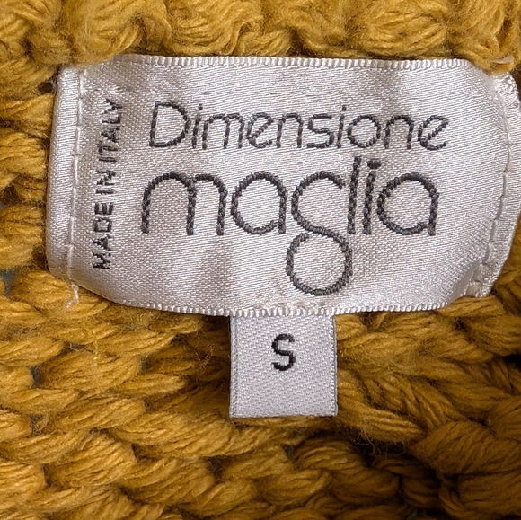 Dimensione Maglia mustard yellow chunky knit sweater Small - Picture 3 of 7